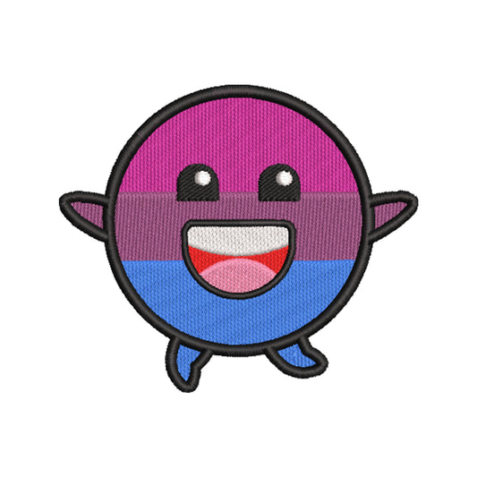 Smile embroidery designs bisexual pride flag - 1010052