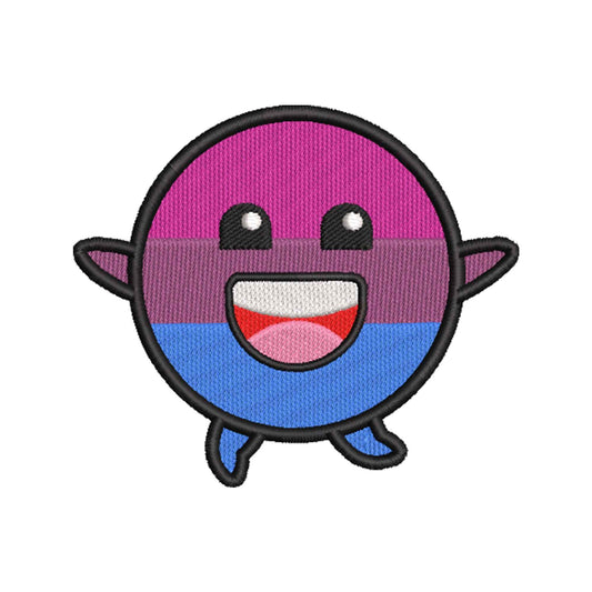 Smile embroidery designs bisexual pride flag - 1010052
