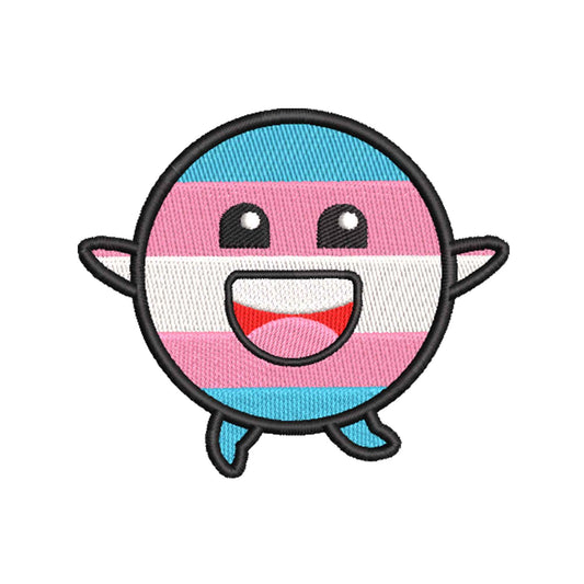 Smile embroidery designs transgender pride flag - 1010055