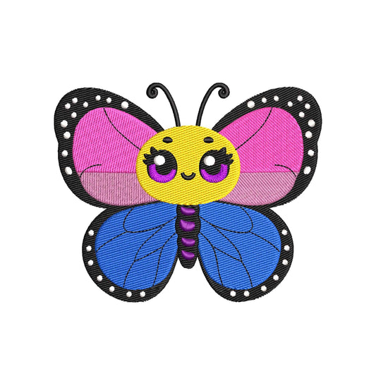 Butterfly bisexual flag embroidery designs lgbtq pride - 1010059