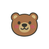 Bear face machine embroidery designs - 110016