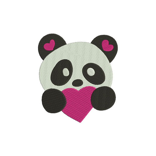 Bear with heart embroidery files - 110043