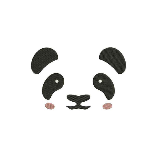 Panda face silhouette machine embroidery designs - 110046