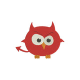 Cute devil bird embroidery designs - 120010