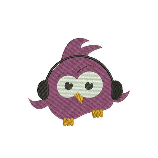 Music bird embroidery designs - 120016