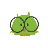 Bird with glasses embroidery files - 120031