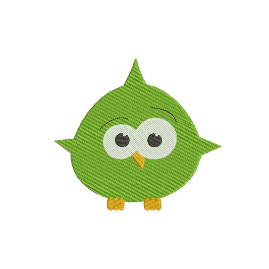 Green bird embroidery files - 120035