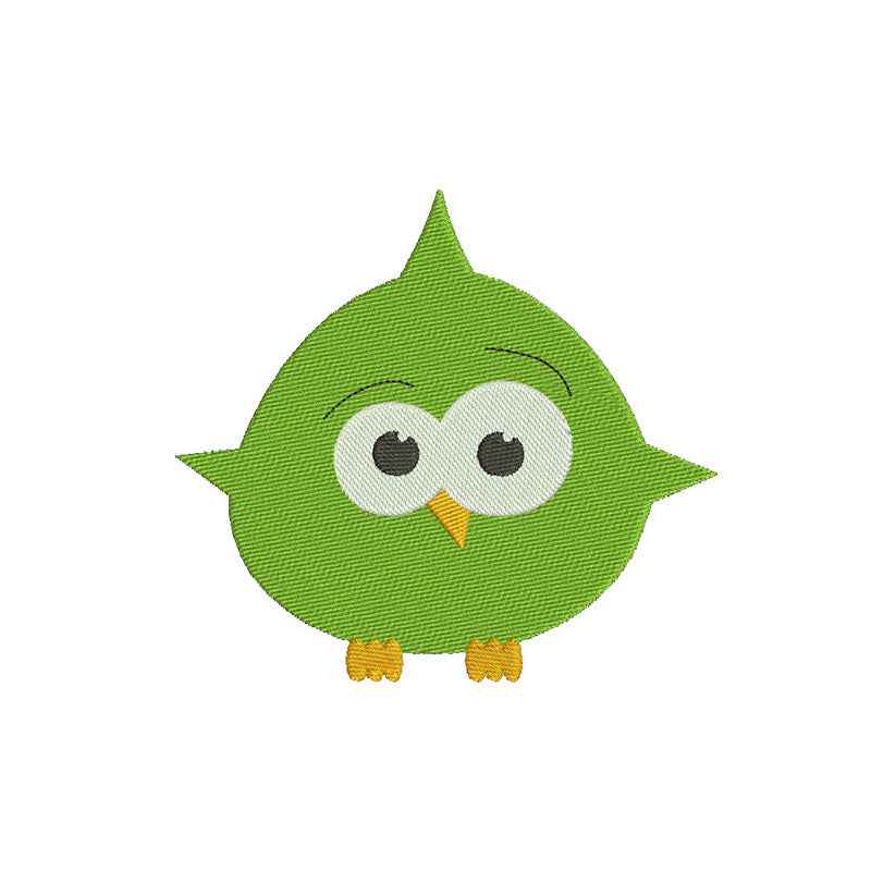 Green bird embroidery files - 120035