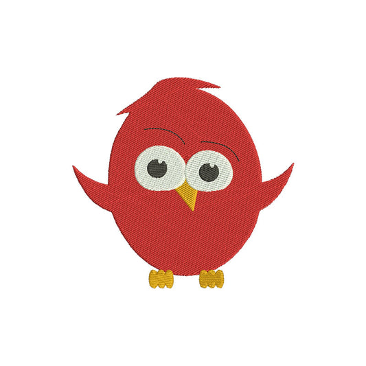 Red bird machine embroidery designs - 120037