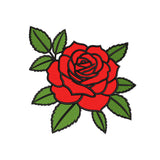 Red rose embroidery designs of machine - 12062404