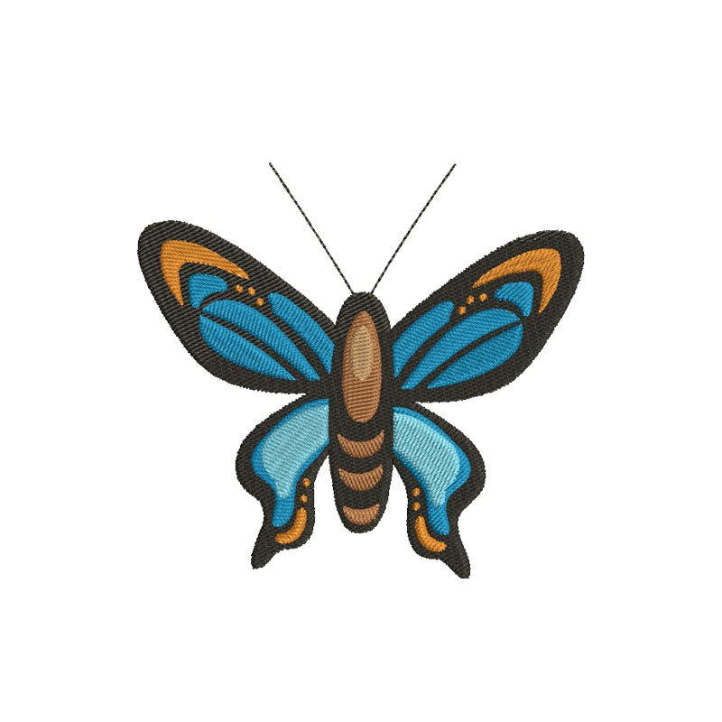 Embroidery designs colorful butterfly - 130026
