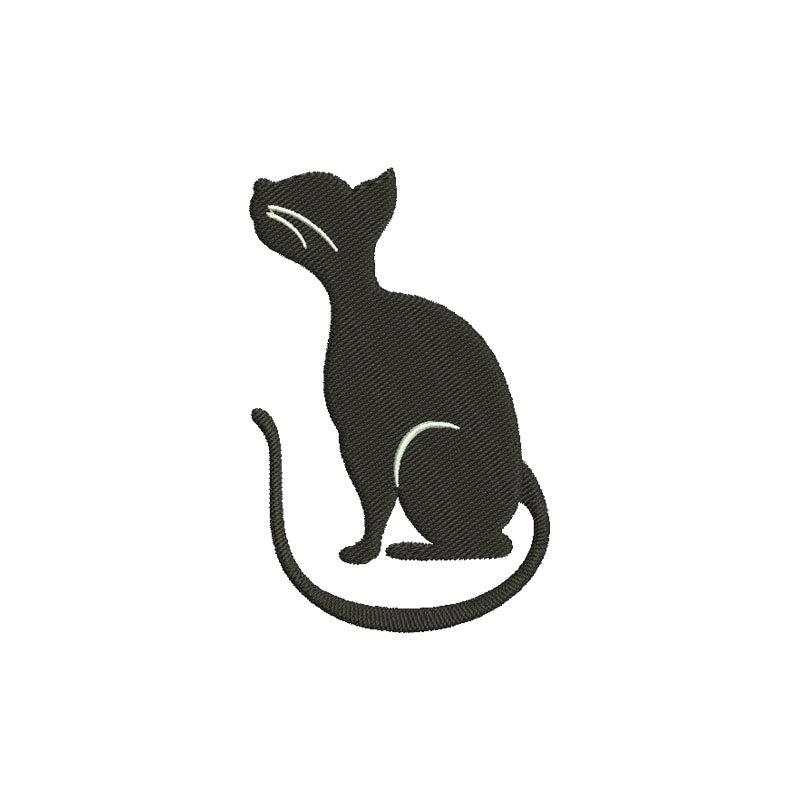 Cat silhouette embroidery designs - 140006