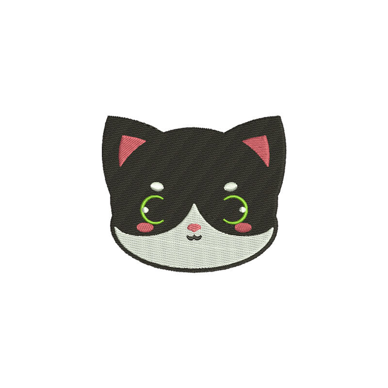 Cat face machine embroidery files - 140025