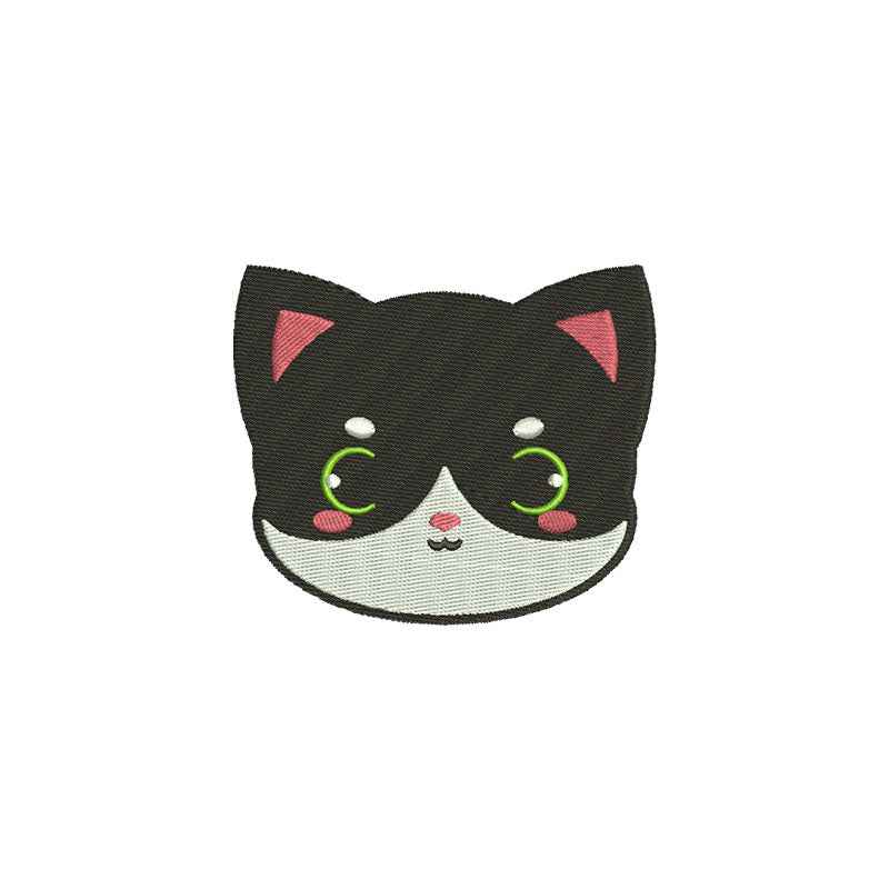 Cat face machine embroidery files - 140025