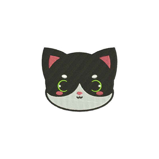 Cat face machine embroidery files - 140025