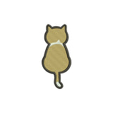 Cat back embroidery designs - 140035