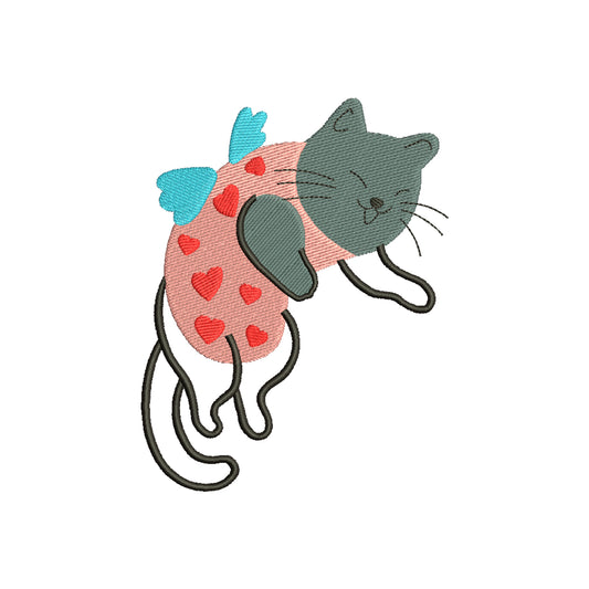 Flying Cat machine embroidery designs - 140051