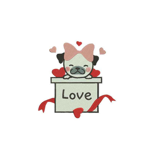 Cute Dog machine embroidery files - 150006