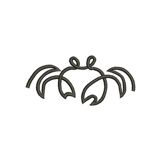 One Line Crab machine embroidery designs - 160005