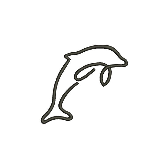 Dolphin machine embroidery designs - 160009