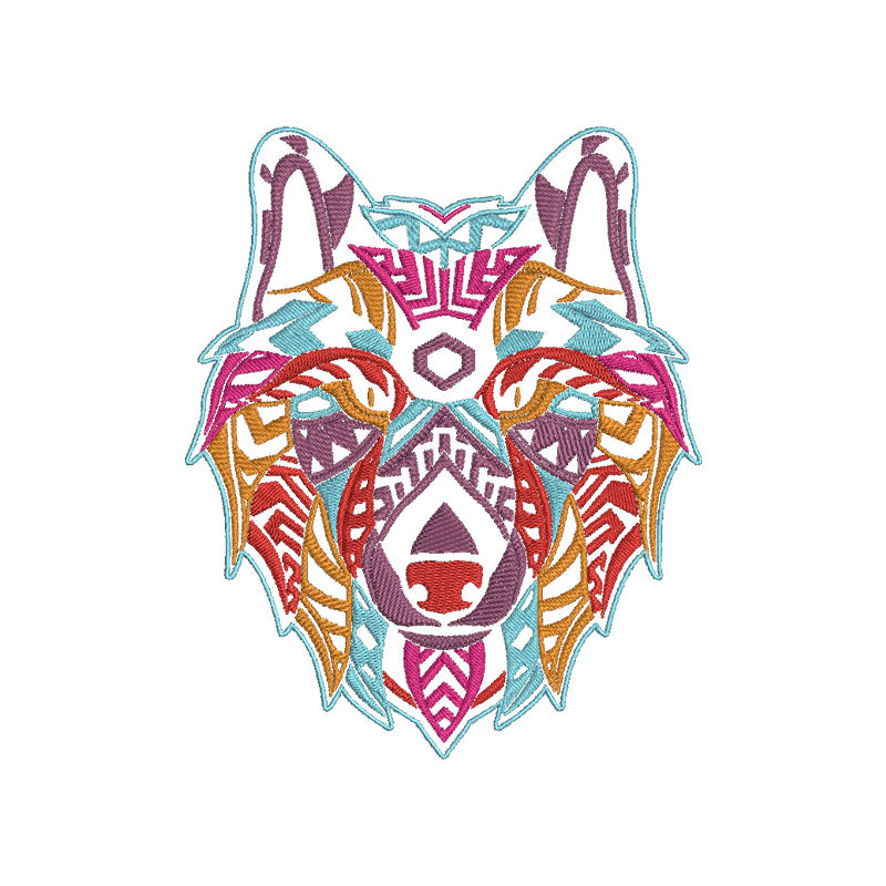 Wolf Mandala machine embroidery designs - 170086