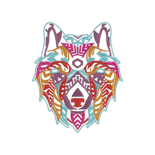 Wolf Mandala machine embroidery designs - 170086