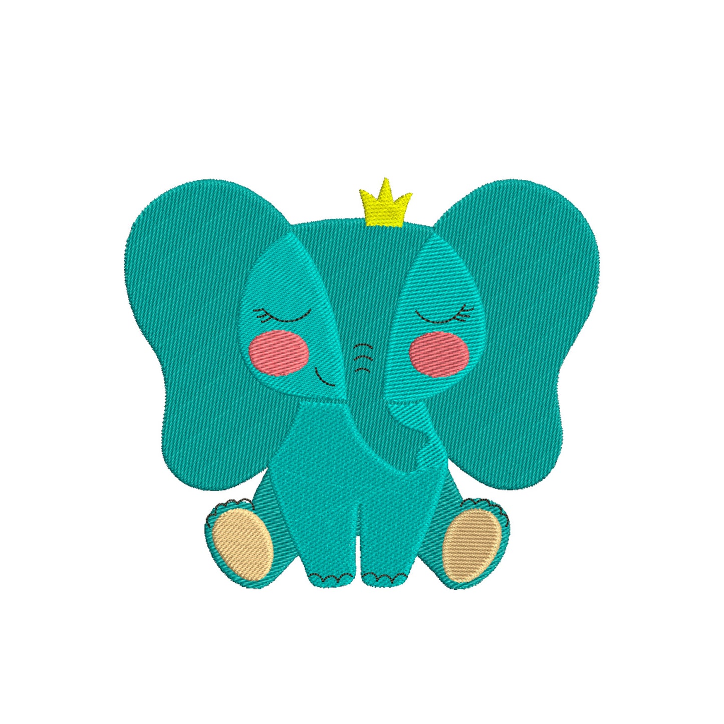 Elephant machine embroidery files for kids - 170118
