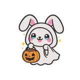 Bunny ghost embroidery designs for machine - 18042402