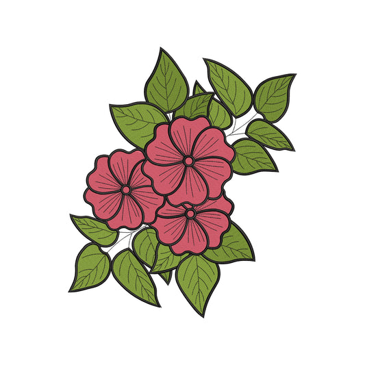Flowers embroidery designs for machine - 18062410