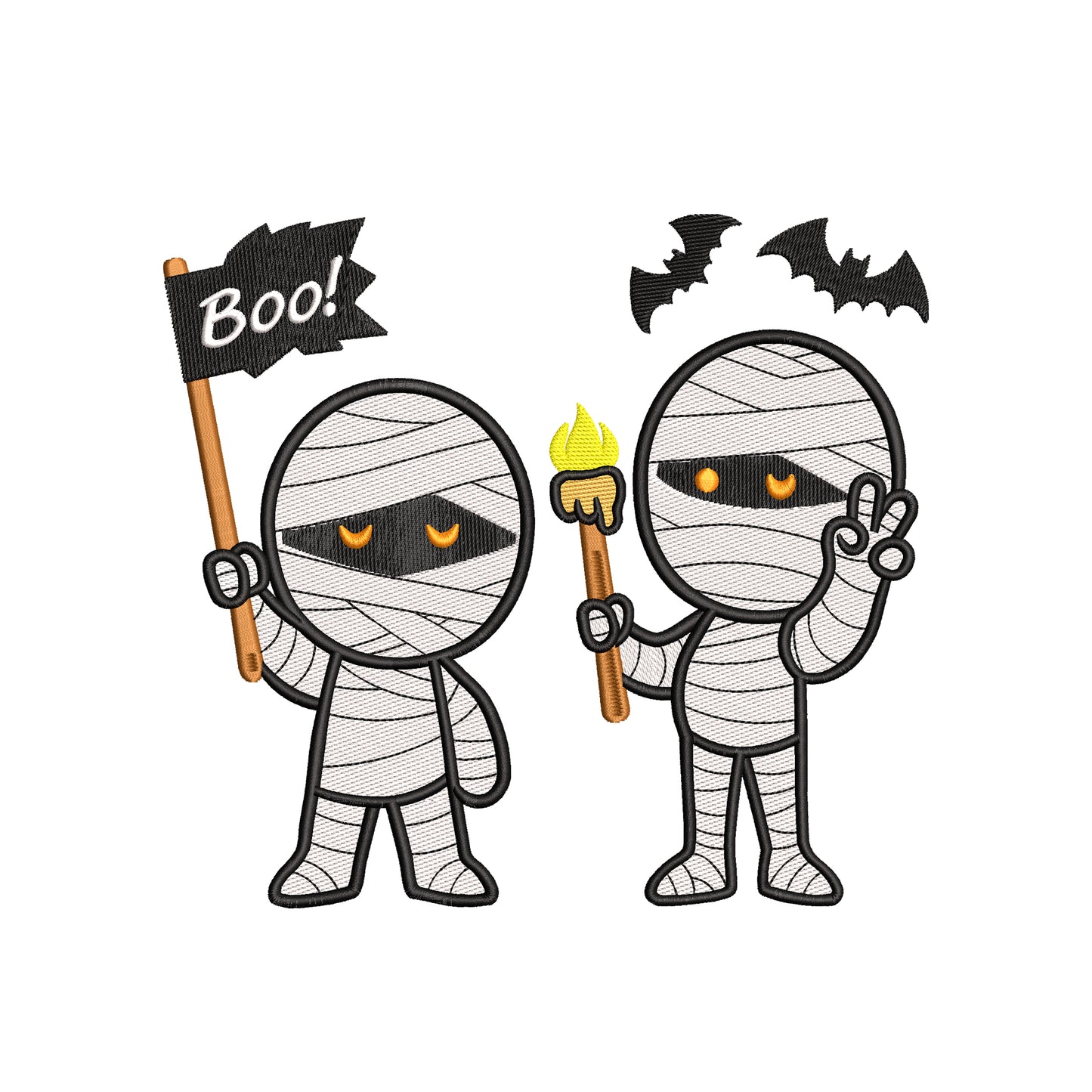 Machine embroidery designs halloween mummy - 19042406