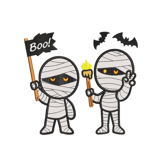 Machine embroidery designs halloween mummy - 19042406