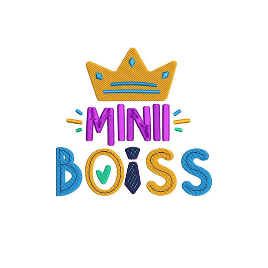 Mini boss embroidery design for machine - 19062405