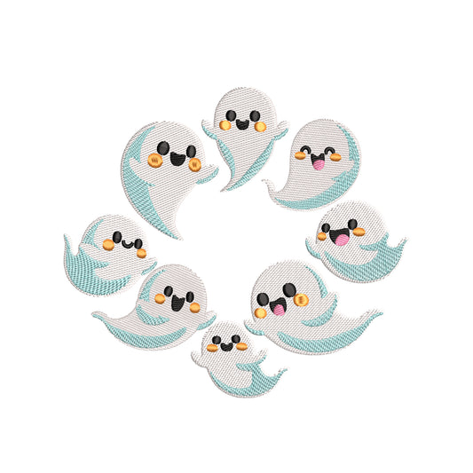 Machine embroidery designs halloween friendly ghosts - 20042403