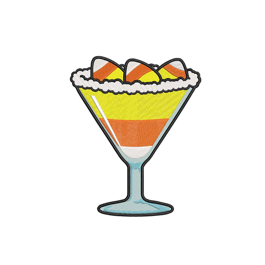 Machine embroidery designs halloween candy corn cocktail - 20042409