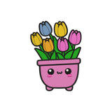 A vase of colorful tulips embroidery designs for machine - 22062406