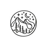 One line mountain embroidery designs for machine - 22062412