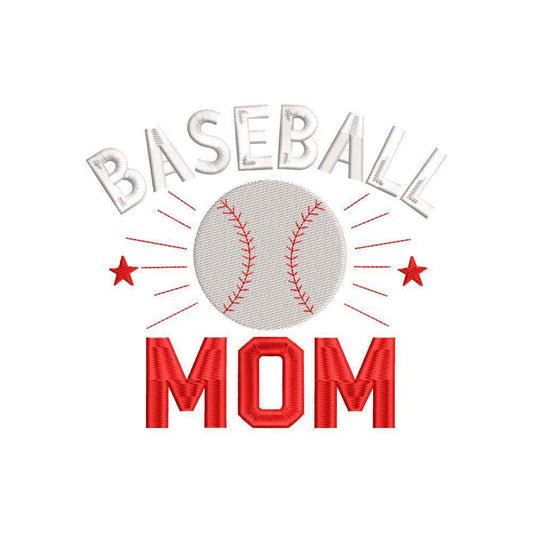 Baseball Mom Game Day Sports Embroidery Design – 23062403
