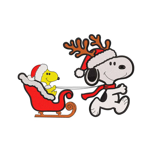 Christmas Cute Beagle Dog embroidery designs - 231016