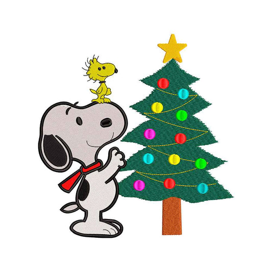 Machine embroidery designs Cute Beagle Dog Christmas - 231017