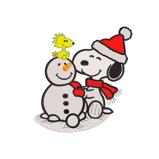 Cute Beagle Dog Christmas embroidery designs - 231018