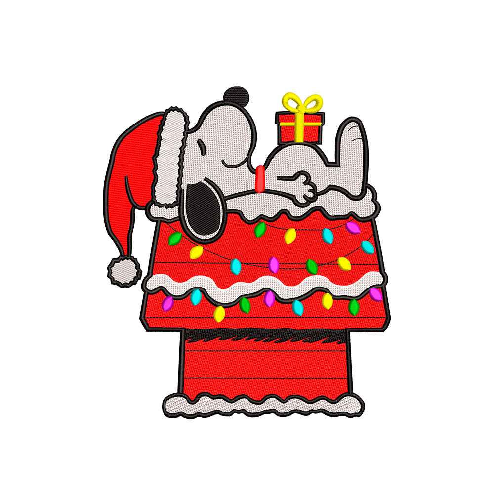 Cute Beagle Dog Christmas embroidery designs for machine - 231023