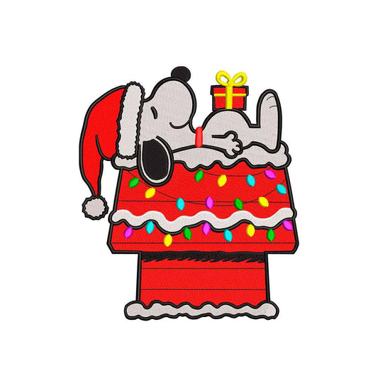Cute Beagle Dog Christmas embroidery designs for machine - 231023