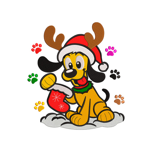 Baby Pluto Christmas embroidery designs for machine - 231028