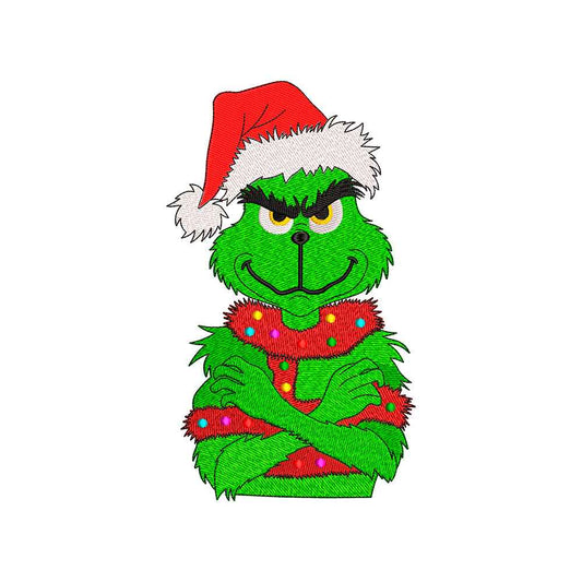 Green Holiday Grump Embroidery designs for machine - 231029