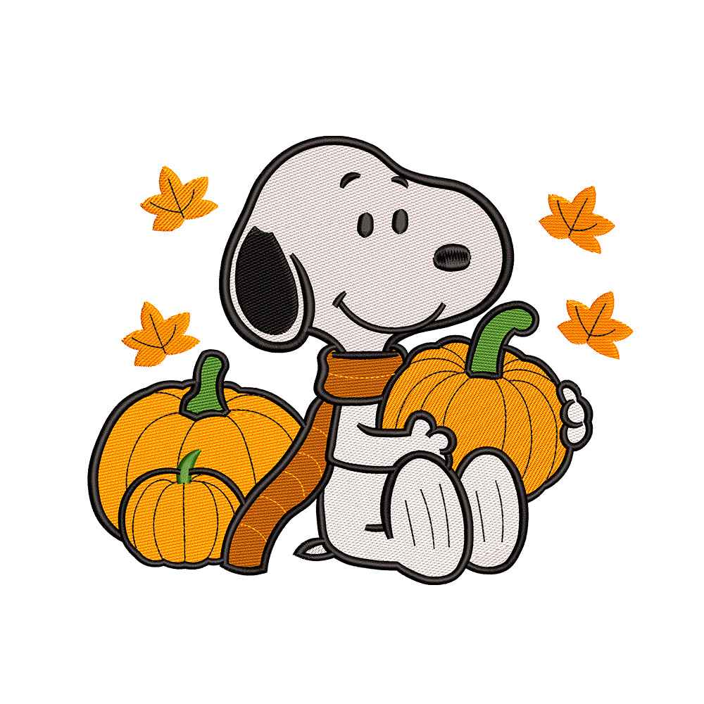 Cute Beagle Dog Thanksgiving embroidery designs for machine - 231033