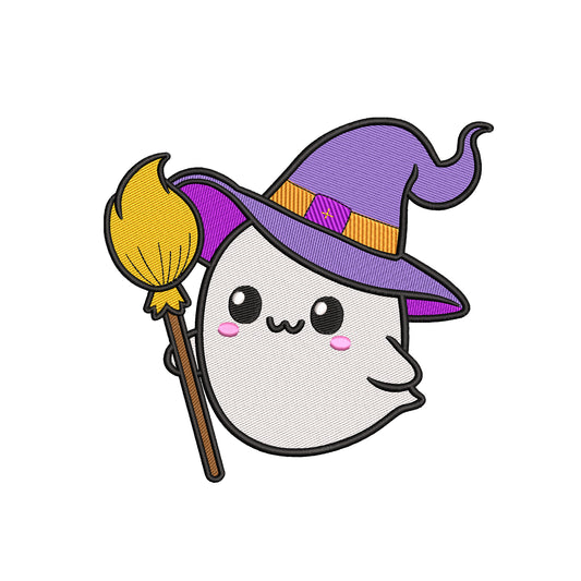 Machine embroidery designs ghost wearing hat - 25042410