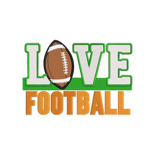 Love American Football Sports Quote Embroidery Design - SG26062418