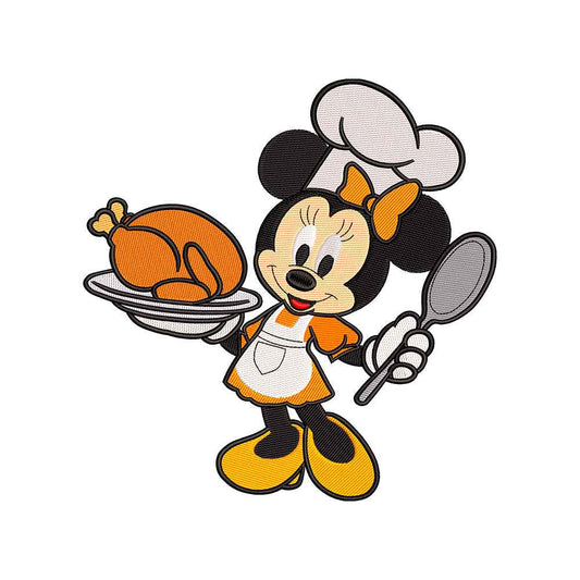 Polka Dot Mouse Thanksgiving day embroidery designs - 271013