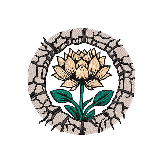 Lotus flower embroidery designs for machine - 271016