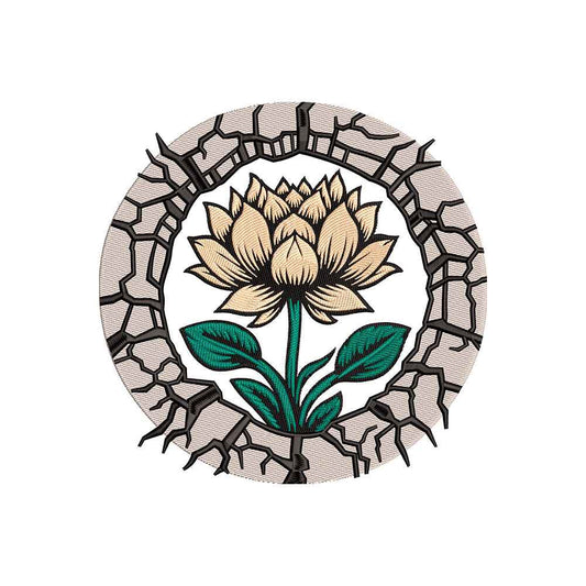 Lotus flower embroidery designs for machine - 271016